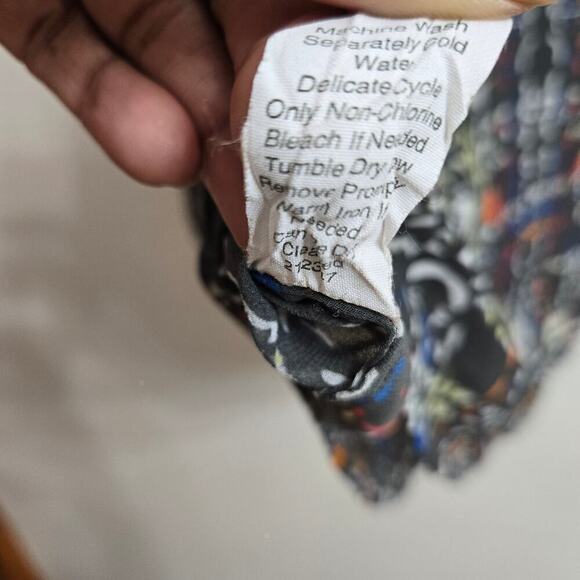 CABI Festival Boho Sheer Button Up Blouse Medium - Picture 8 of 11